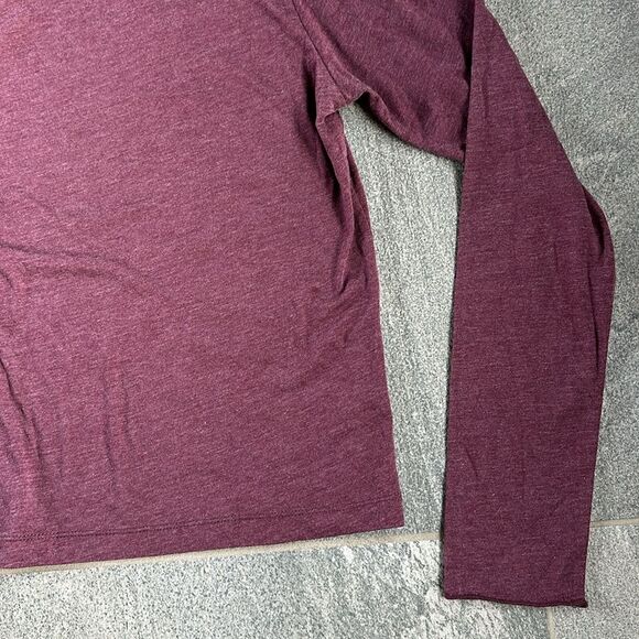 NWT Chaser Long Sleeve Cropped Slouchy Turtle Neck Burgundy Maroon Tee Shirt S - Picture 11 of 14